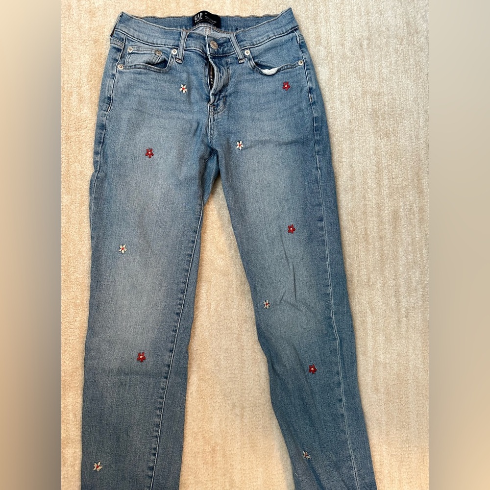 Gap floral jeans